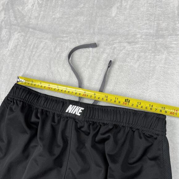 Y2K Nike Dri-Fit Track Pants Black Stripes Size L Baggy Relaxed Straight Leg - Picture 8 of 9